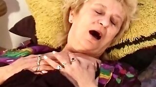 Horny Old German Granny Gets Her Hairy Cootchie Wrecked